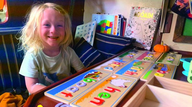 Playing on board is a must when sailing with young children