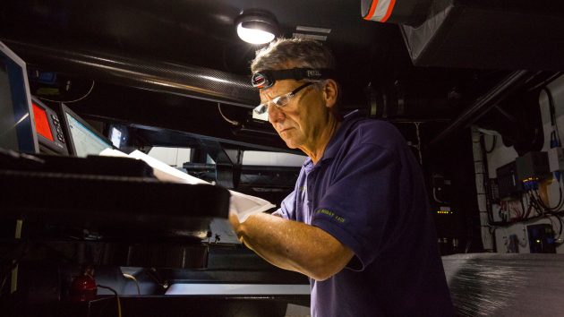 Stan Honey at work at the nav table