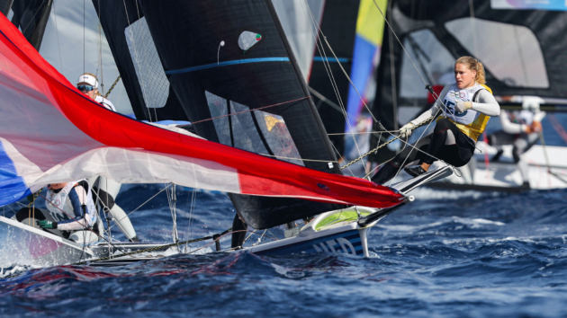 Athlete with spinnaker sail