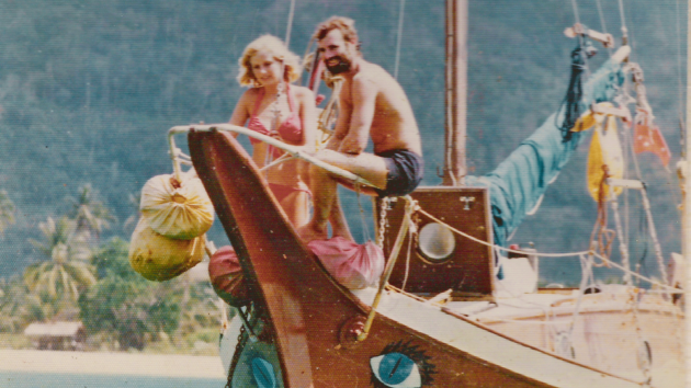 Kerry Hamill and his girlfriend, Gail, aboard Foxy Lady
