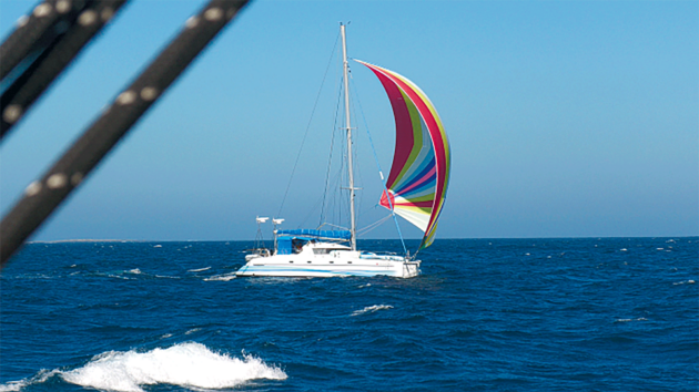 Javelot under spinnaker, sailing across the Great Australian Bight.