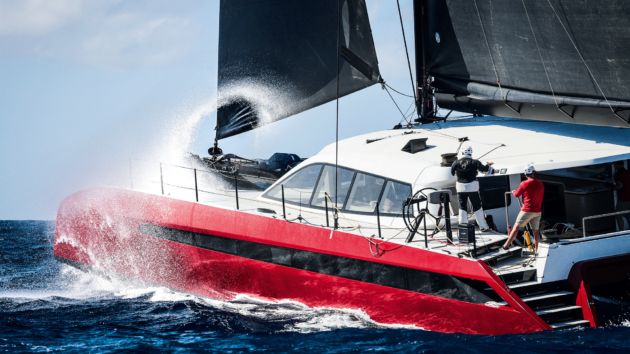 Boards down and powered up to weather on the first GB80 Highland Fling XV111